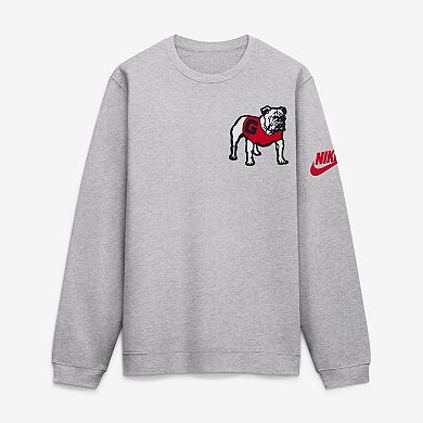 Men's Nike Heather Gray Georgia Bulldogs Legacy Sweatshirt