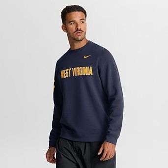 Men's Nike Navy West Virginia Mountaineers 2026 Sideline Club Sweatshirt