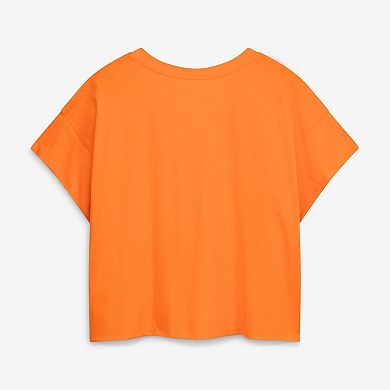 Women's '47 Orange Houston Astros Plus Size Win Big Oversized Notch-Neck T-Shirt