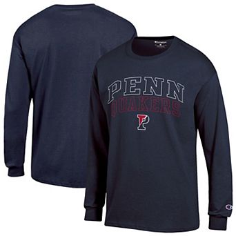 Men's Champion Navy Pennsylvania Quakers Team Long-Sleeve T-Shirt