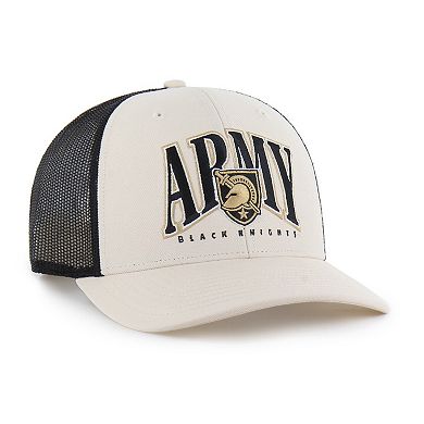 Men's '47 Natural/Black Army Black Knights Drawbridge Trucker Adjustable Hat