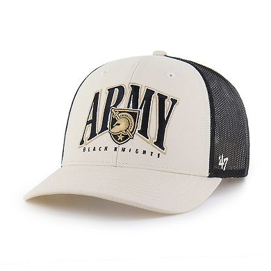 Men's '47 Natural/Black Army Black Knights Drawbridge Trucker Adjustable Hat