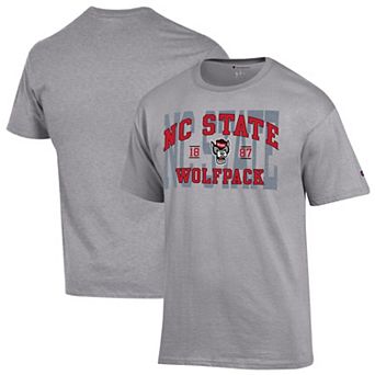 Men's Champion Heather Gray NC State Wolfpack Varsity T-Shirt