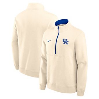 Men's Nike Cream Kentucky Wildcats Primetime Club Fleece Half-Zip Pullover