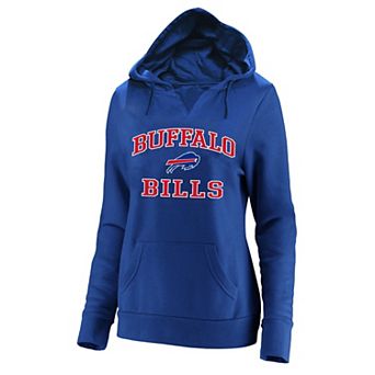 Women's Fanatics Royal Buffalo Bills Plus Size Heart & Soul V-Neck Hoodie
