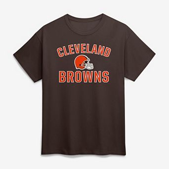 Men's Logo Athletic Brown Cleveland Browns Cotton Victory Arch T-Shirt