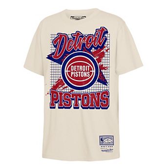 Youth Mitchell & Ness Natural Detroit Pistons Hardwood Classics Retro Vibe T-Shirt