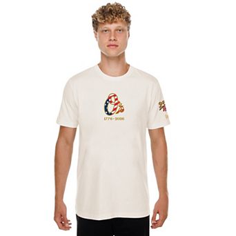 Men's New Era Cream Baltimore Orioles 250th Fourth of July T-Shirt