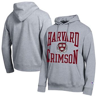 Men's Champion Heather Gray Harvard Crimson Team Hoodie
