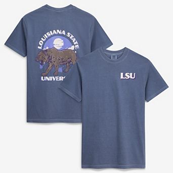 Men's Navy LSU Tigers Comfort Colors Team Statue T-Shirt