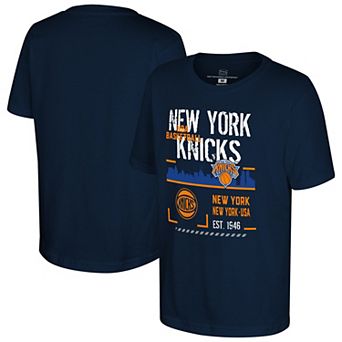 Youth Stadium Essentials Navy New York Knicks Hideout T-Shirt