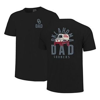Men's Black Oklahoma Sooners Father's Day Mascot Overlay T-Shirt
