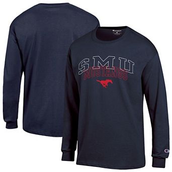 Men's Champion Navy SMU Mustangs Team Long-Sleeve T-Shirt