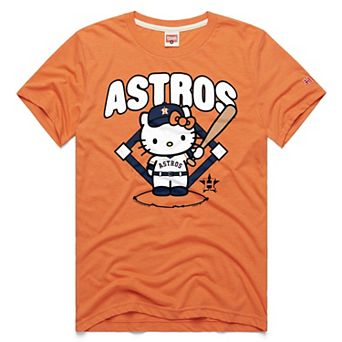 Unisex Homage Orange Houston Astros Hello Kitty Tri-Blend T-Shirt