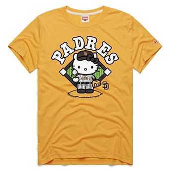 Unisex Homage Gold San Diego Padres Hello Kitty Tri-Blend T-Shirt