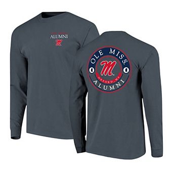 Men's Navy Ole Miss Rebels Circle Seal Alumni Long-Sleeve T-Shirt