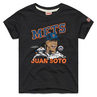 Youth Homage Juan Soto Charcoal New York Mets Player Graphic Tri-Blend T-Shirt