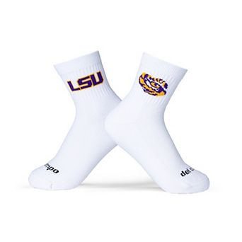 Unisex Del Campo White LSU Tigers Quarter-Length Socks