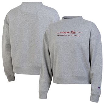 Women's Champion Gray Alabama Crimson Tide Triumph Mock Neck Sweatshirt