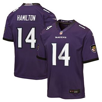 Youth Nike Kyle Hamilton Purple Baltimore Ravens Team Game Jersey