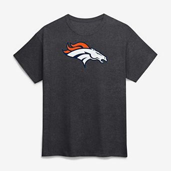 Men's Logo Athletic Charcoal Denver Broncos Primary Logo T-Shirt