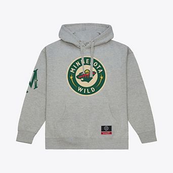 Men's Mitchell & Ness Heather Gray Minnesota Wild Team Up Hoodie