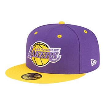 Men's New Era Purple/Gold Los Angeles Lakers 80s Throwback 59FIFTY Fitted Hat