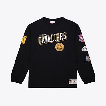 Men's Mitchell & Ness Black Cleveland Cavaliers Training Camp Long-Sleeve T-Shirt