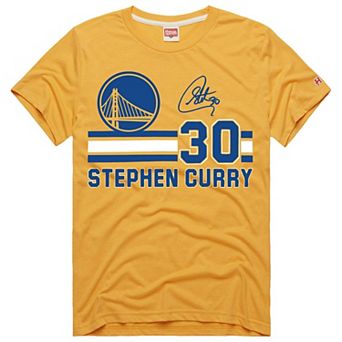 Unisex Homage Stephen Curry Gold Golden State Warriors Jersey Remix Tri-Blend T-Shirt