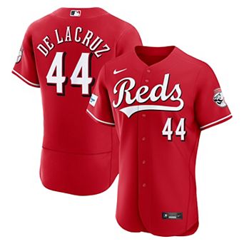 Men's Nike Elly De La Cruz Red Cincinnati Reds Alternate Authentic Sponsor Patch Jersey