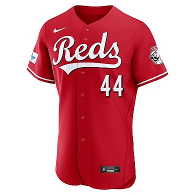 Men's Nike Elly De La Cruz Red Cincinnati Reds Alternate Authentic Sponsor Patch Jersey