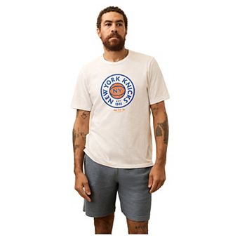 Men's White New York Knicks Basketball Sunwashed T-Shirt
