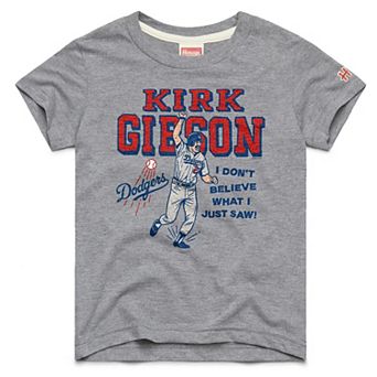Youth Homage Kirk Gibson Gray Los Angeles Dodgers Cooperstown Collection Player Graphic Tri-Blend T-Shirt