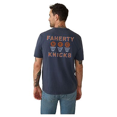 Men's FAHERTY Navy New York Knicks Sunwashed T-Shirt
