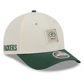 Men's New Era Cream/Green Green Bay Packers 2026 NFL Training Camp 9FORTY Adjustable Hat