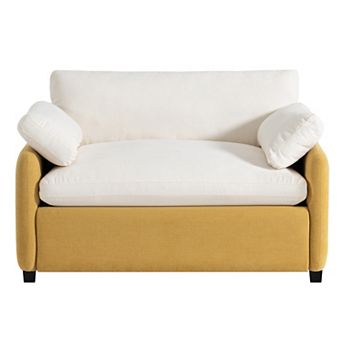 Merax Oversized Chenille Single Sofa Chair, Modern Upholstered Comfy Armchair