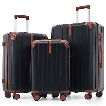 Merax Premium ABS Luggage Set 3 pc with TSA Lock, 20/24/28 Inch 360° Spinner Wheels