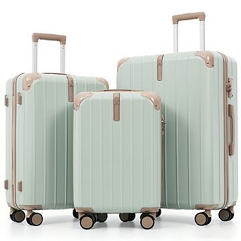 Merax Premium ABS Luggage Set 3 pc with TSA Lock, 20/24/28 Inch 360° Spinner Wheels