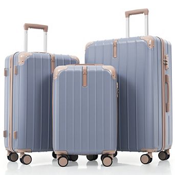 Merax Premium ABS Luggage Set 3 pc with TSA Lock, 20/24/28 Inch 360° Spinner Wheels