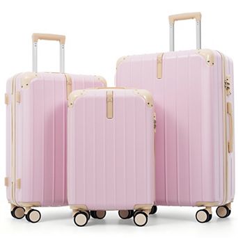 Merax Premium ABS Luggage Set 3 pc with TSA Lock, 20/24/28 Inch 360° Spinner Wheels