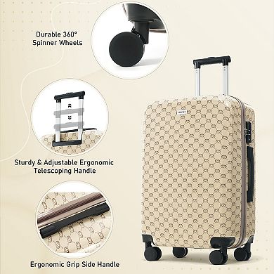 Merax 6-Piece Hardside ABS Spinner Luggage Set with TSA Lock & Expandable Duffel Bag