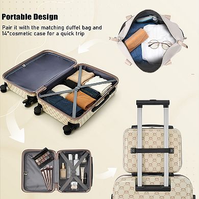 Merax 6-Piece Hardside ABS Spinner Luggage Set with TSA Lock & Expandable Duffel Bag