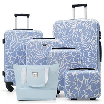 Merax 6 pc Hardside ABS Spinner Luggage Set with TSA Lock & Expandable Duffel Bag