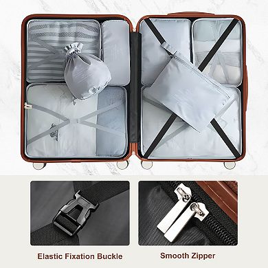 Merax Travelpro Max 6-Piece Hardside Spinner Luggage Set with TSA Lock