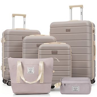 Merax Travelpro Max 6 pc Hardside Spinner Luggage Set with TSA Lock