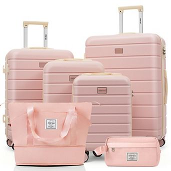 Merax Travelpro Max 6 pc Hardside Spinner Luggage Set with TSA Lock