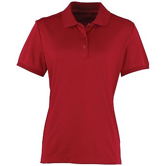 Premier Womens/Ladies Coolchecker Short Sleeve Pique Polo T-Shirt