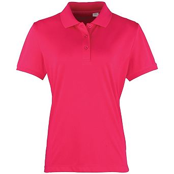 Premier Womens/Ladies Coolchecker Short Sleeve Pique Polo T-Shirt