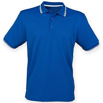 Henbury Mens Coolplus Moisture Wicking Short Sleeve Polo Shirt