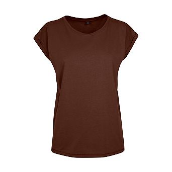 Build Your Brand Womens/Ladies Extended Shoulder T-Shirt